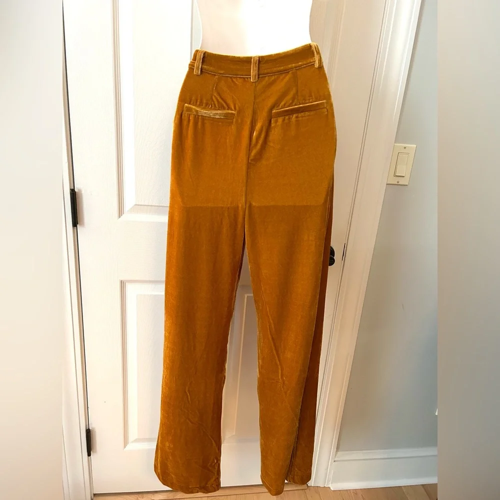 NWT $90 ENDLESS ROSE XS VELVET PANTS MARIGOLD FALL AUTUMN NEW WITH TAGS - Picture 4 of 8